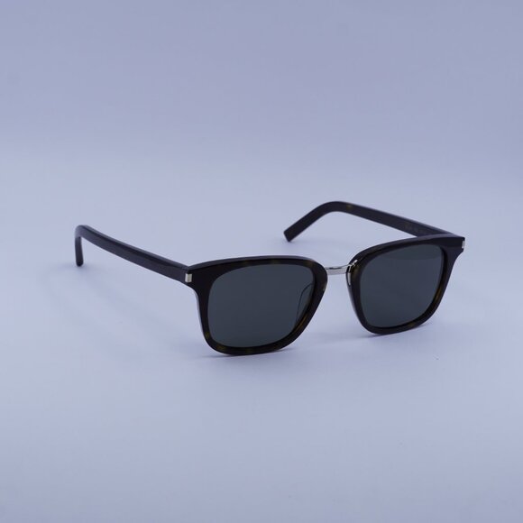 Saint Laurent SL341 002 Sunglasses Havana Square Frame, Grey Lenses - Picture 8 of 11